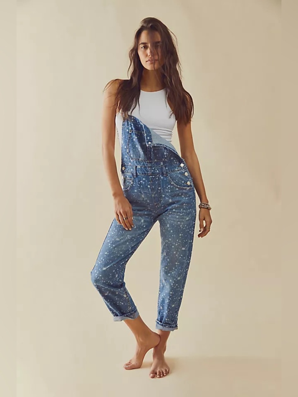 FP Ziggy Bleach Splatter Overalls